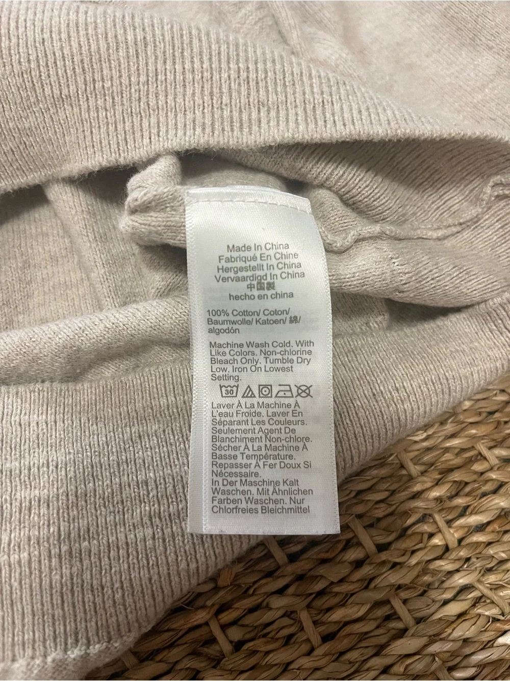 J.Crew Men's 100% Cotton Lightweight Crewneck Sweater - Light Tan